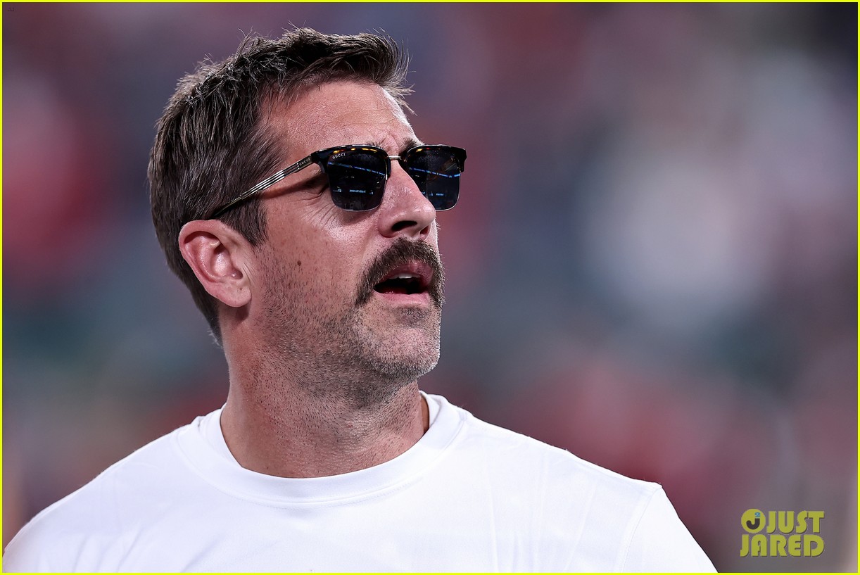 Here's Why Aaron Rodgers Is On Crutches at Jets vs Chiefs Game Photo