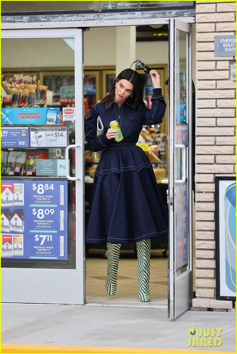 Kendall Jenner Looks Runway Ready at the Gas Station After Busy Day