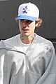 justin bieber hugs friend while leaving brunch with hailey bieber 04
