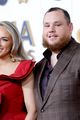 luke combs gets support from wife nicole at cma awards 04