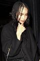 riley keough shows off black hair dinner with zoe kravitz 02