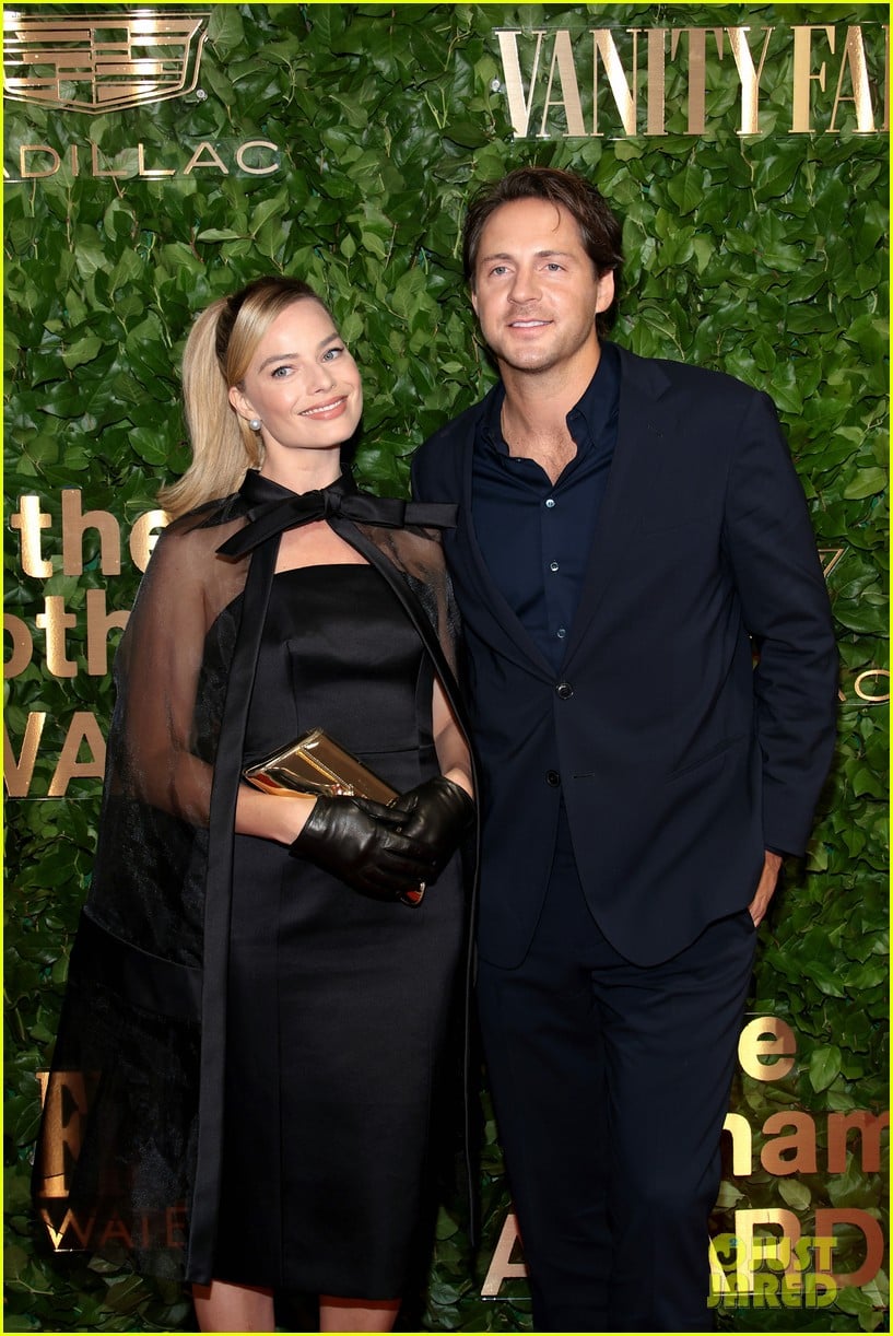 Margot Robbie & Husband Tom Ackerley Pose for Rare Red Carpet Photos as
