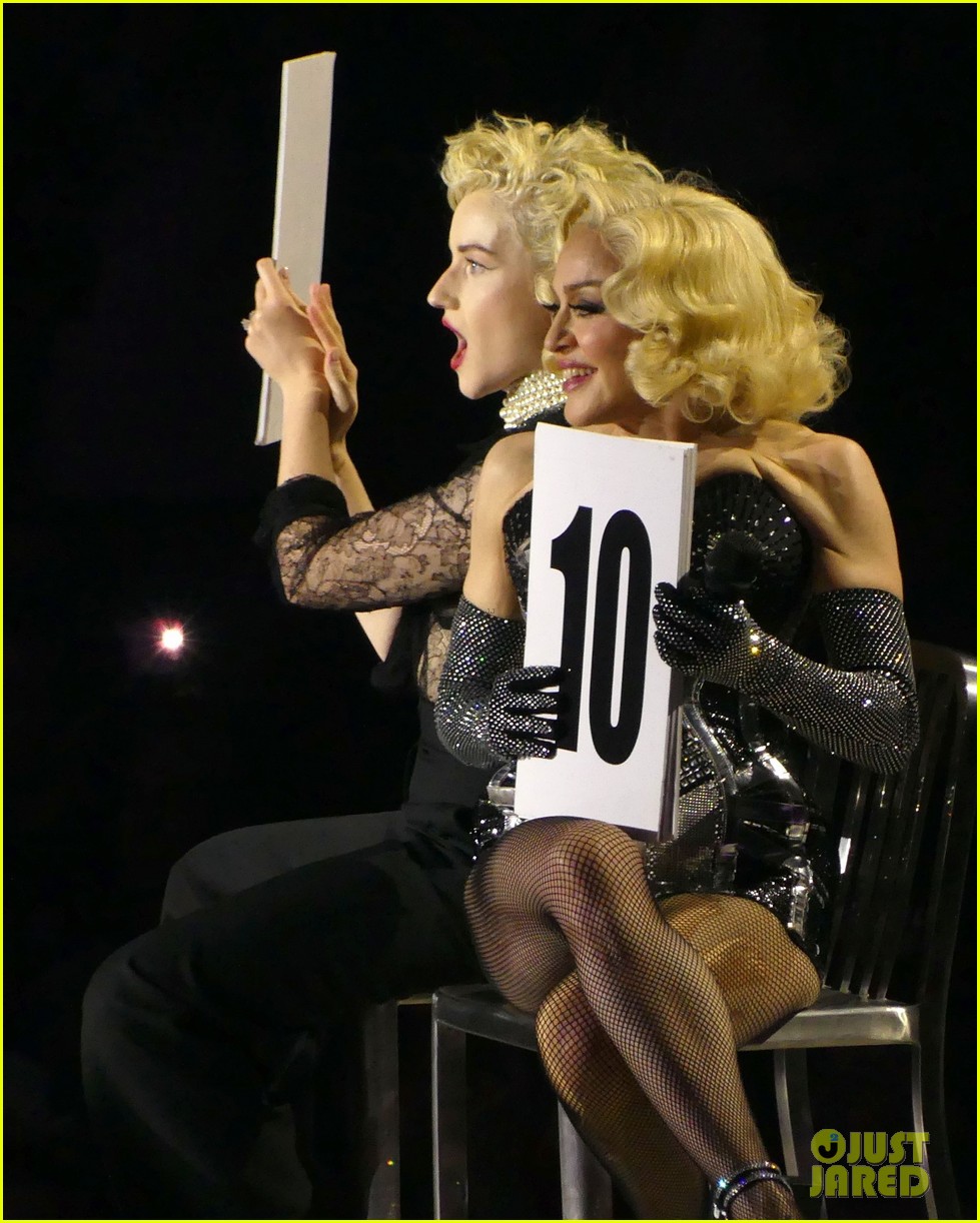 Julia Garner Joins Madonna Up on Stage During 'Celebration Tour