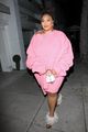 lizzo pretty in pink dinner with friends in beverly hills 03