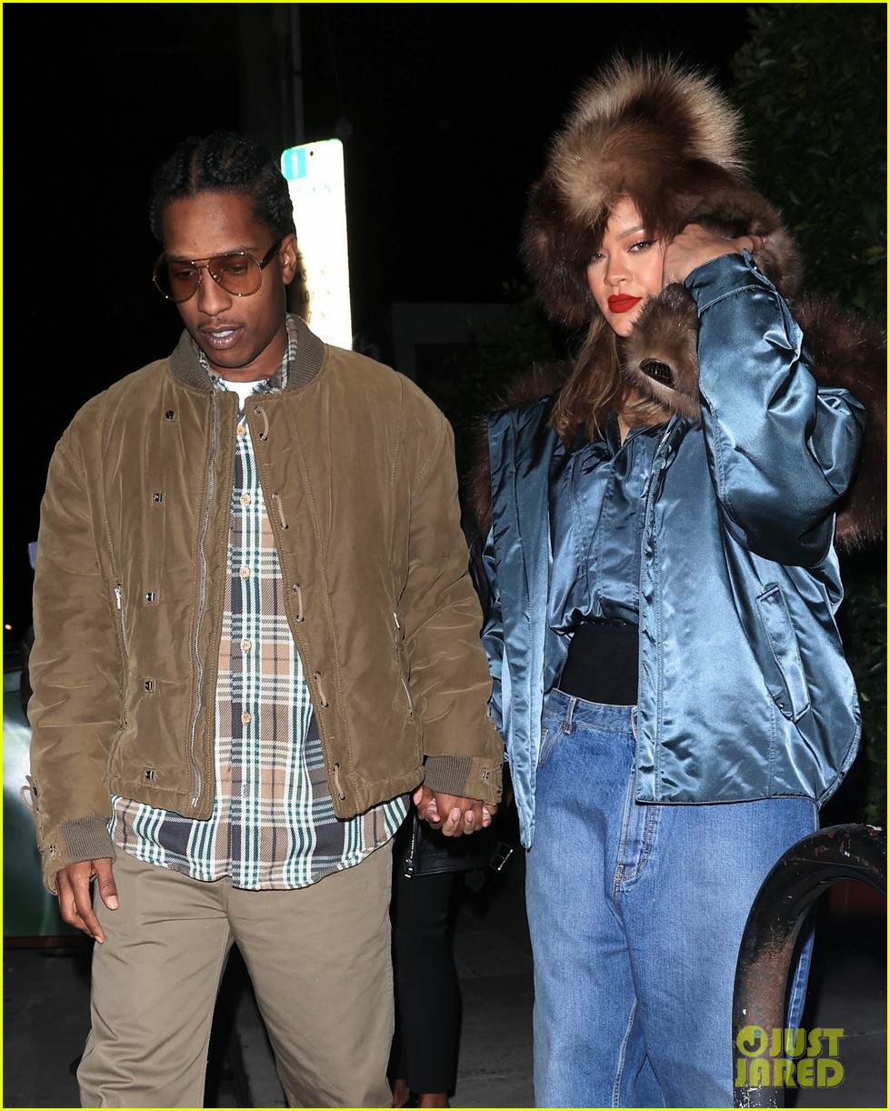 Rihanna Wears Fur Hat on Date Night with A$AP Rocky in Santa Monica