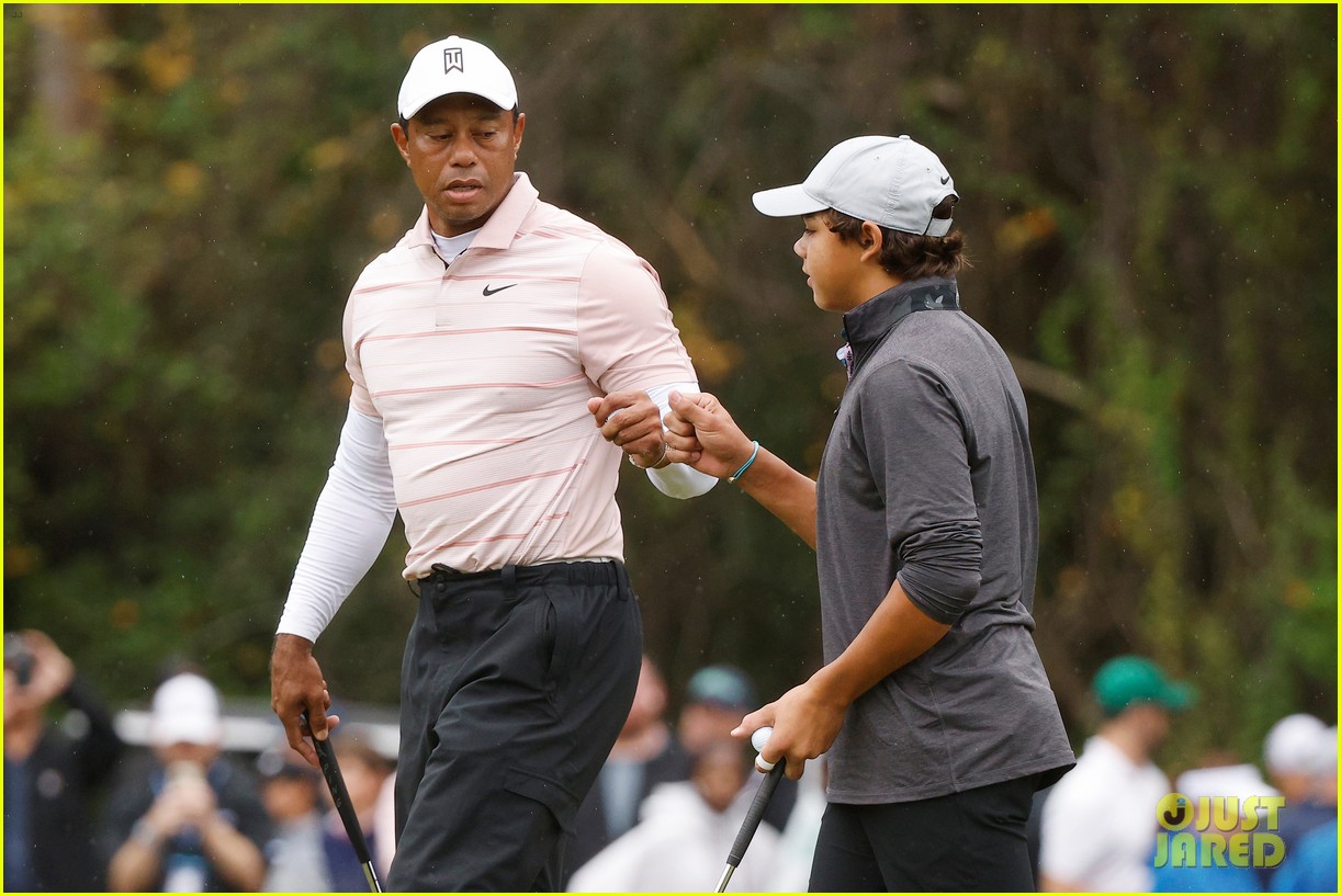 Tiger Woods Competes in Golf Tournament With Son Charlie, Daughter Sam