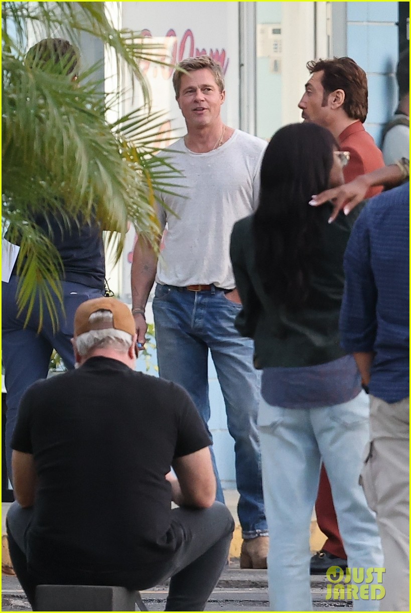 Brad Pitt & Javier Bardem Spotted Filming F1 Racing Movie at a