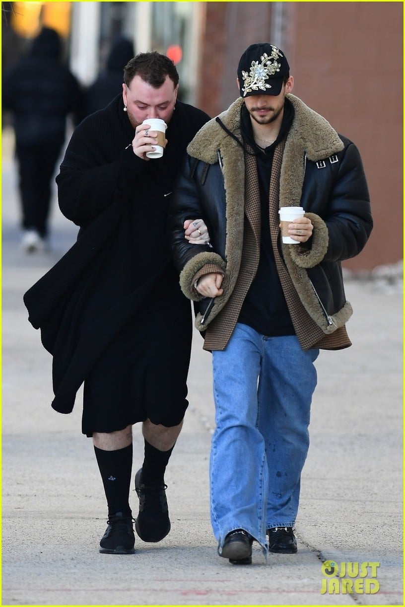 Sam Smith & Boyfriend Christian Cowan Grab Coffee Together in Chilly ...