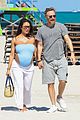 david guetta goes shirtless beach day with pregnant jessica ledon 03