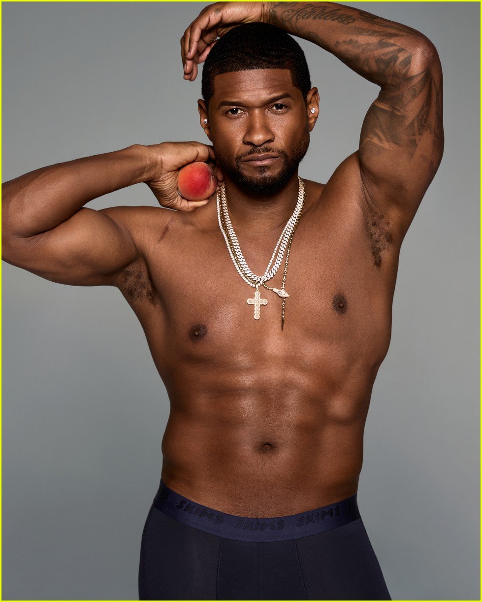 Usher Strips Down for Shirtless Skims Photo Shoot to Kick Off Super