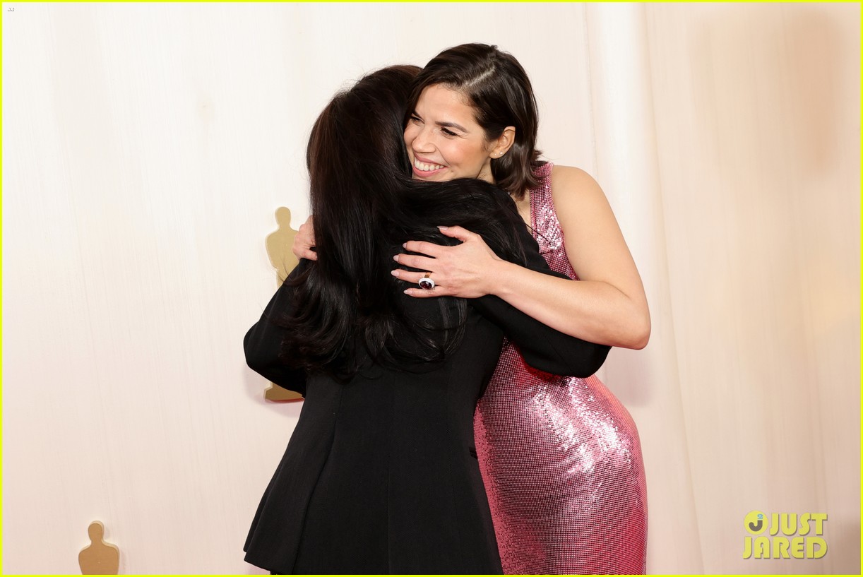 America Ferrera Wears Barbie Pink for Oscars 2024 with Husband Ryan