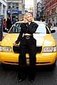 gigi hadid poses on taxi maybelline commercial in nyc 01