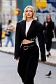 gigi hadid poses on taxi maybelline commercial in nyc 05