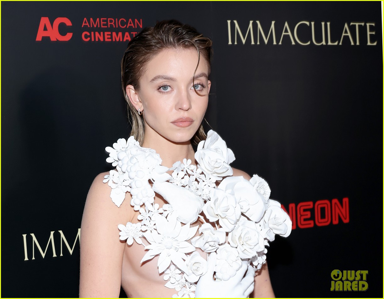 Sydney Sweeney Wears Elaborate Sculpted Top at 'Immaculate' Beyond Fest