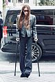 victoria beckham walks on crutches ahead of paris fashion week show 01