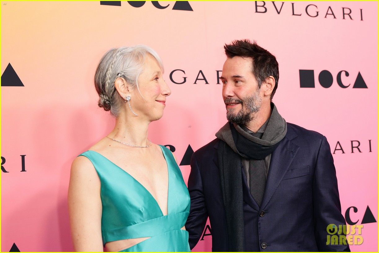 keanu reeves alexandra grant rare appearance at moca gala 025031454