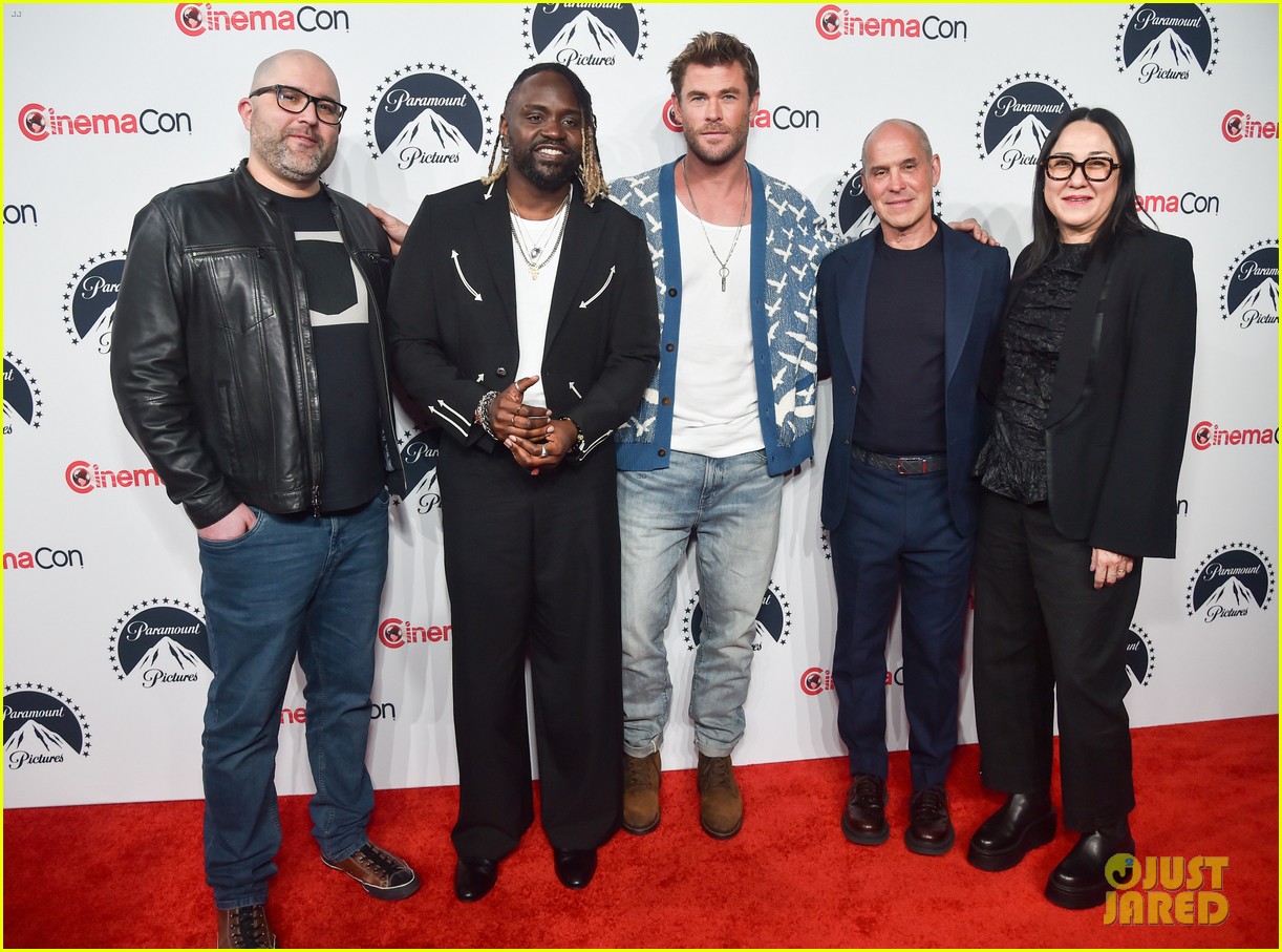 Chris Hemsworth Links Up With Marvel Stars Brian Tyree Henry & Lupita Nyong'o During CinemaCon