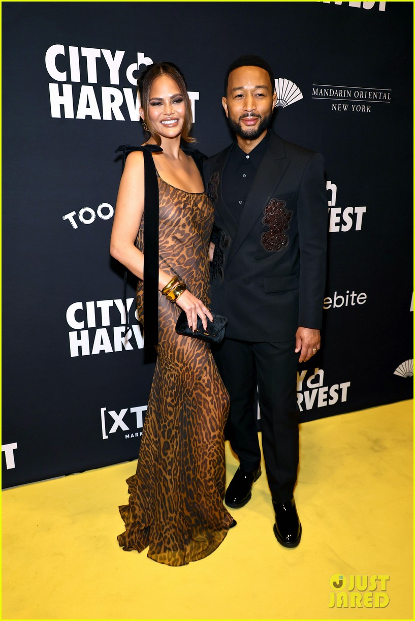Chrissy Teigen Rocks AnimalPrint Dress for City Harvest Gala 2024 with