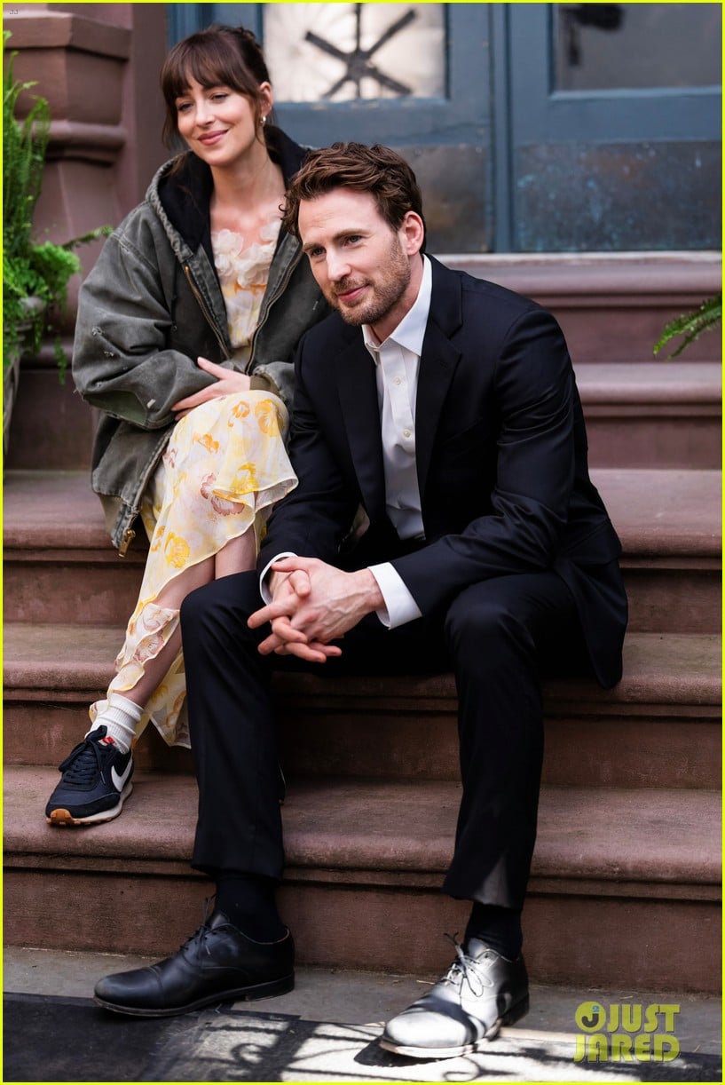 Chris Evans & Dakota Johnson Bond on Set of 