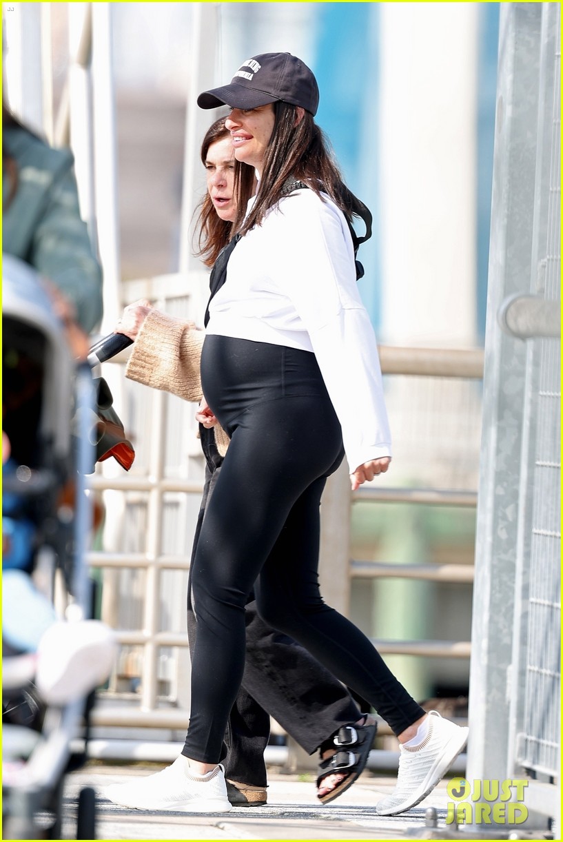 Lea Michele Shows Off Her Baby Bump in Cropped Top During Outing in NYC