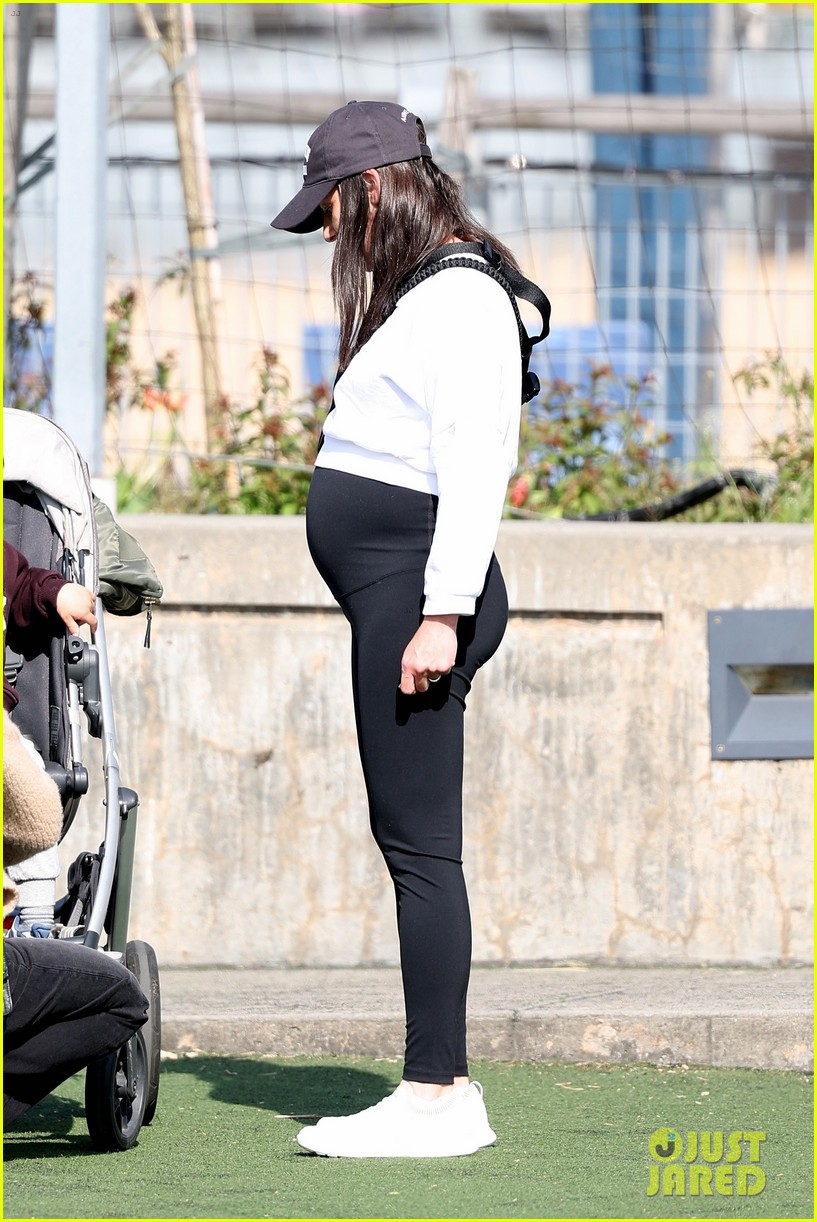 Lea Michele Shows Off Her Baby Bump in Cropped Top During Outing in NYC