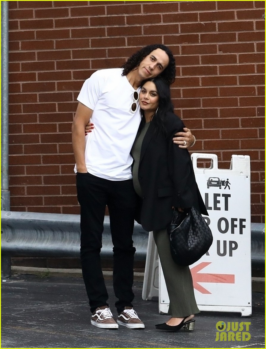 Pregnant Vanessa Hudgens Shares a Hug with Husband Cole Tucker During