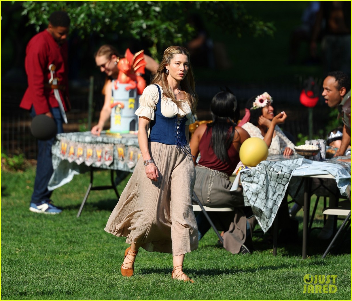 Jessica Biel Photographed on Set Hours Before Justin Timberlake's