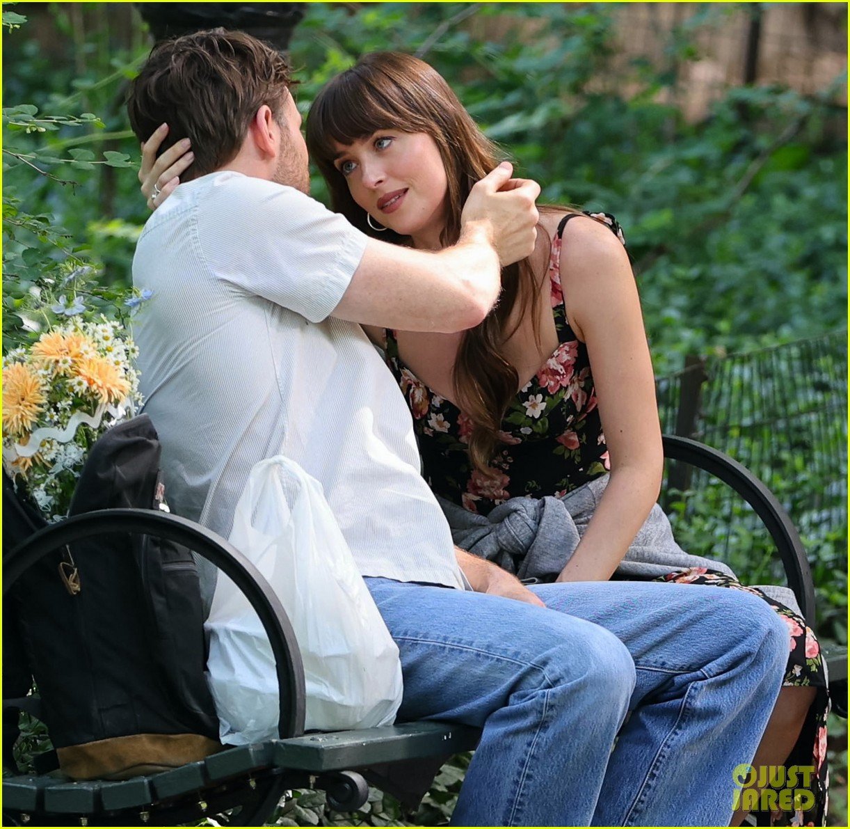 Chris Evans & Dakota Johnson Share Sweet Embrace on 
