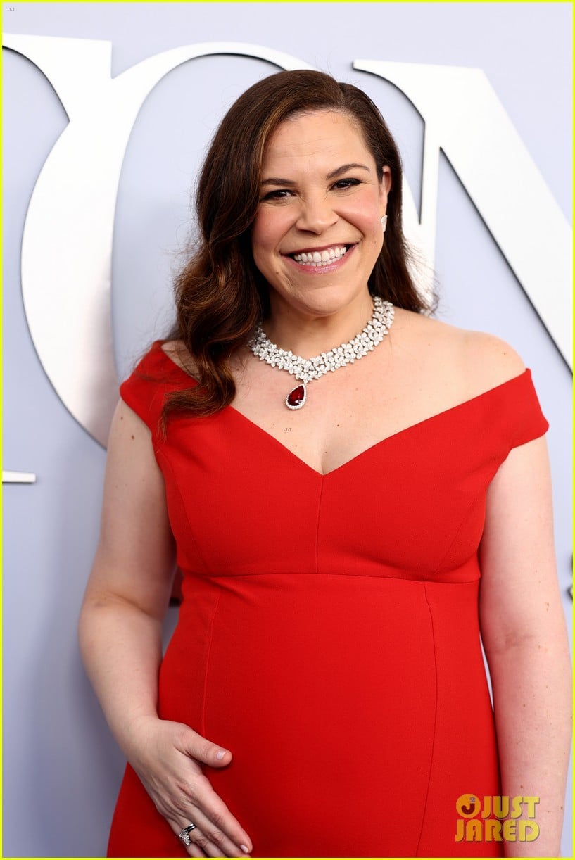 Jonathan Groff & Pregnant Lindsay Mendez Share Sweet Moment on Tony