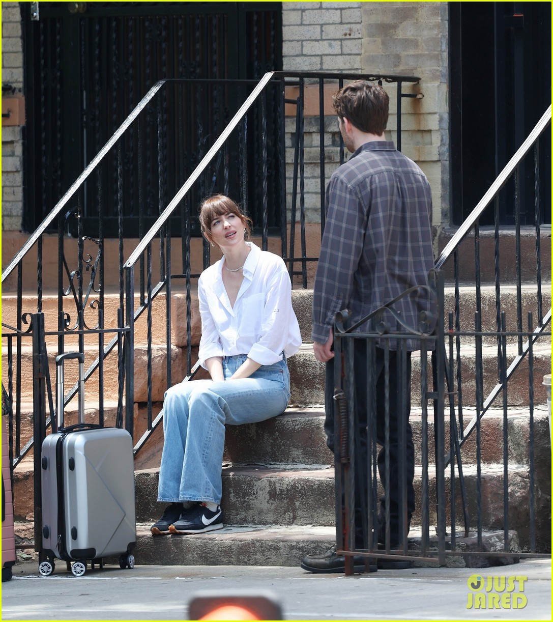 Dakota Johnson & Chris Evans Continue to Film 