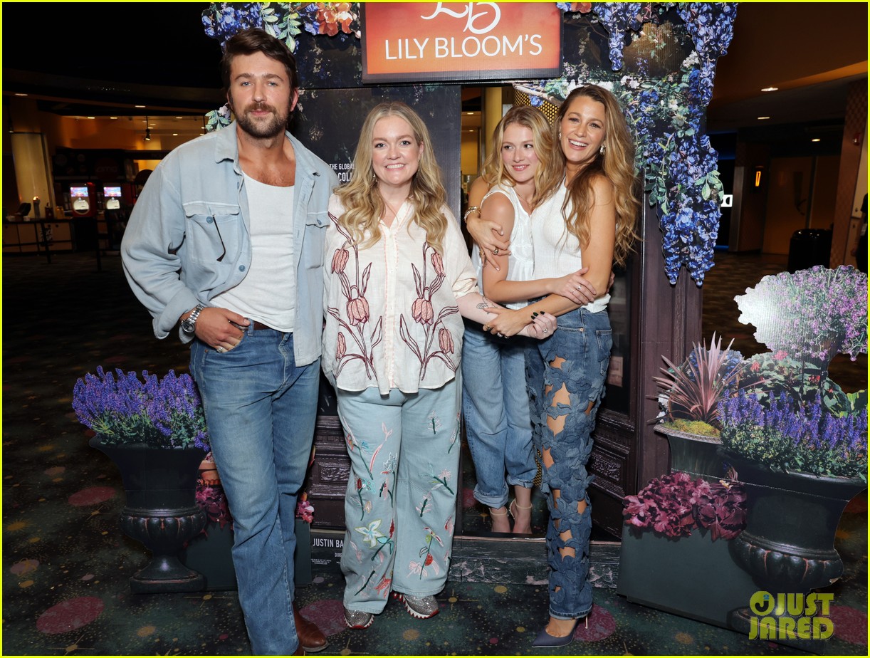 Blake Lively & Brandon Sklenar Wear Floral-Themed Jeans for 'It Ends