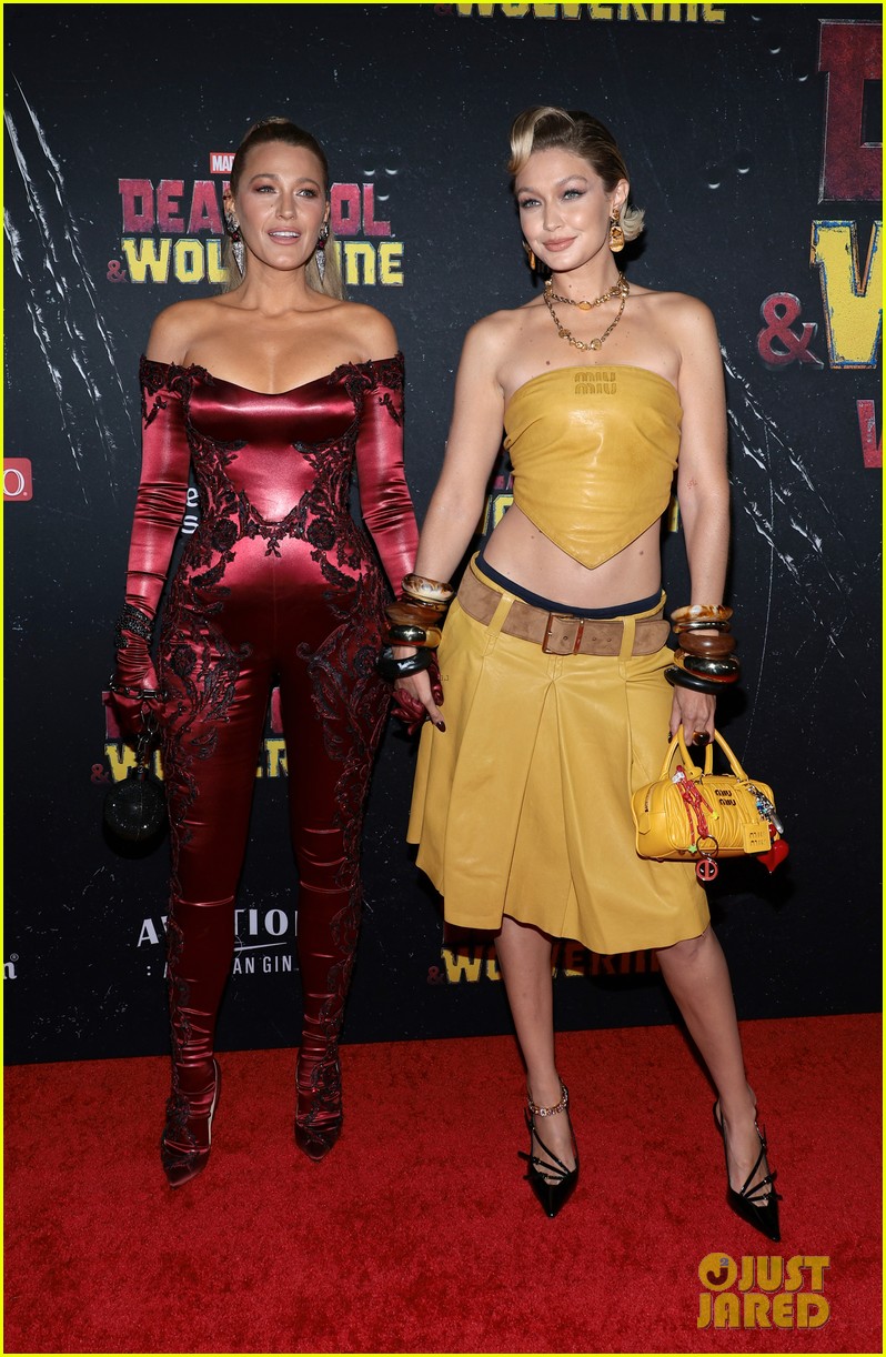 Blake Lively & Gigi Hadid Dress in 'Deadpool & Wolverine' Themed Red