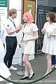 lucy boynton pink hair at wimbledon 01