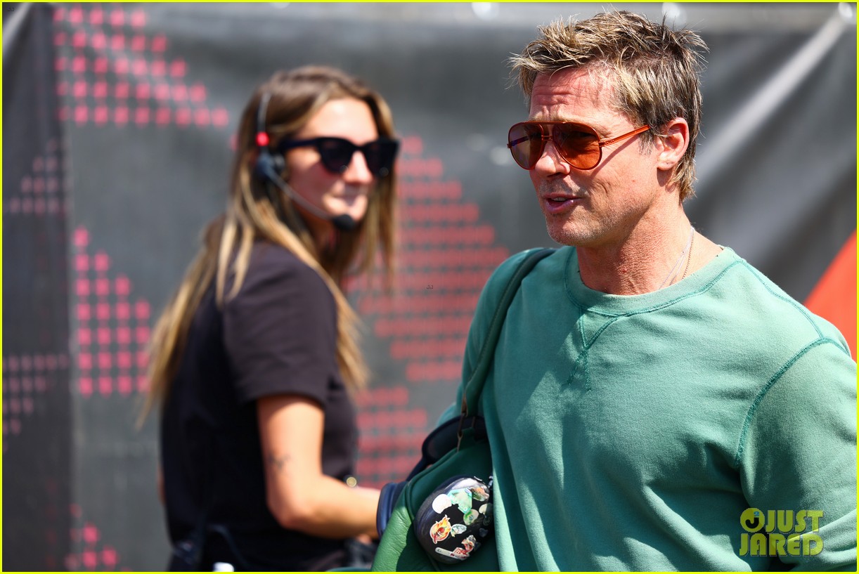  Brad Pitt Arrives at Practices for Hungarian Grand Prix 2024 as He Illustration 