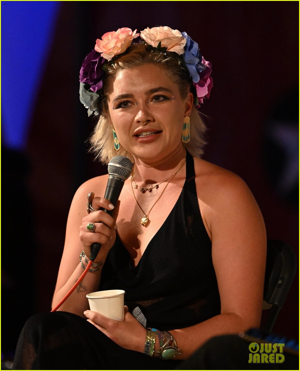 Florence Pugh Gives 'Midsommar' Nod With Flower Crown at Glastonbury
