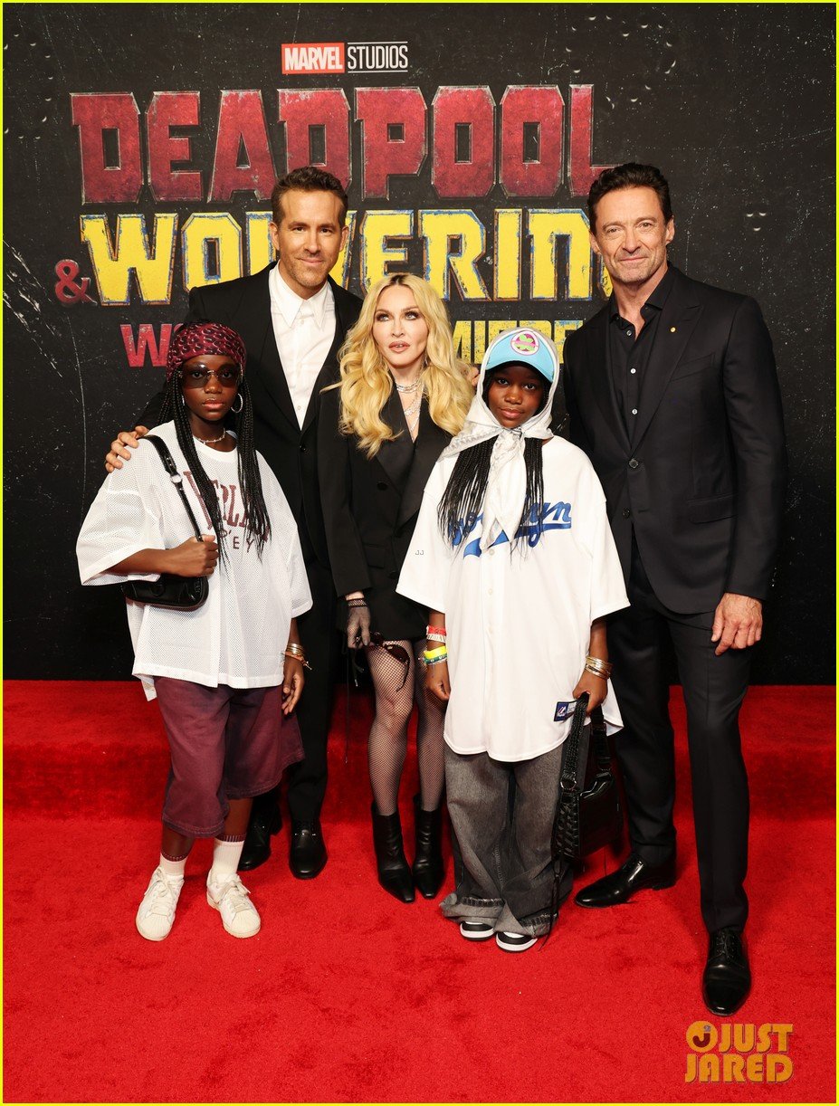Madonna Brings Kids to 'Deadpool & Wolverine' Premiere, Ryan Reynolds