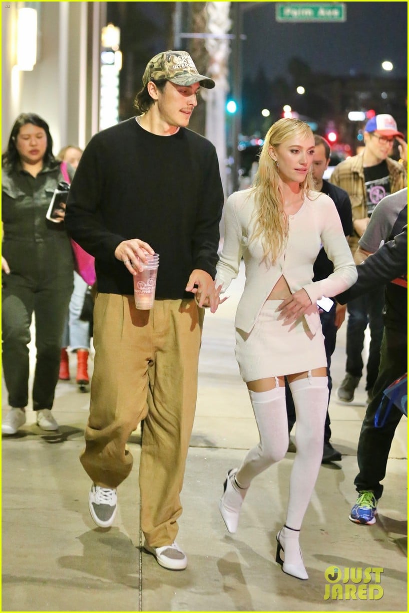 Maika Monroe & Dalton Gomez Hold Hands While Leaving 'Longlegs' Q&A