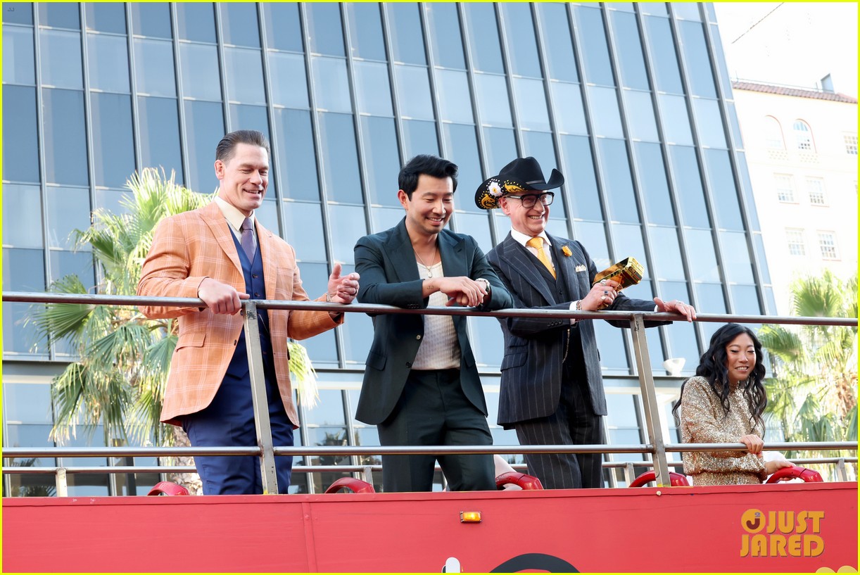 John Cena, Simu Liu, Paul Feig, & Awkwafina Take a Bus to 'Jackpot