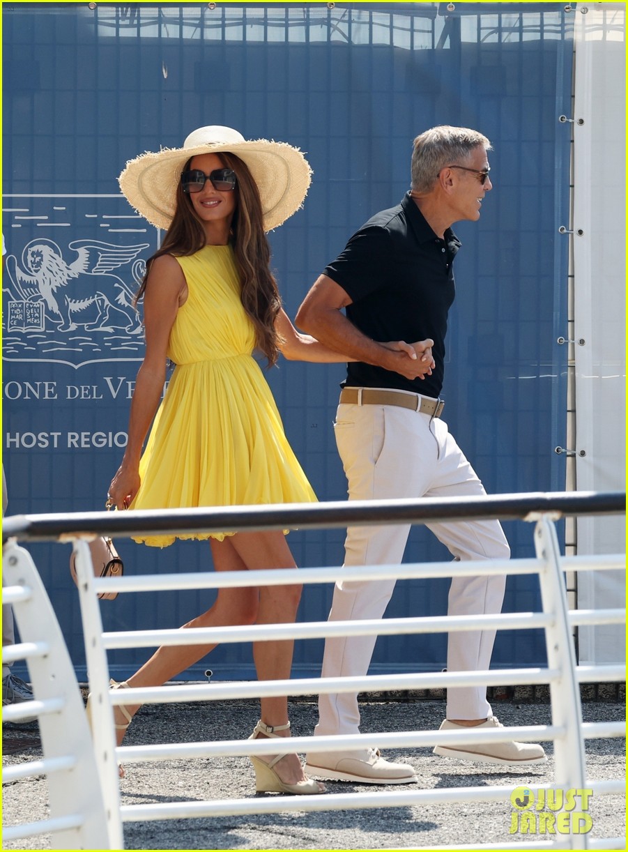 Clooney & Wife Amal Arrive in Italy for Venice Film Festival(01)