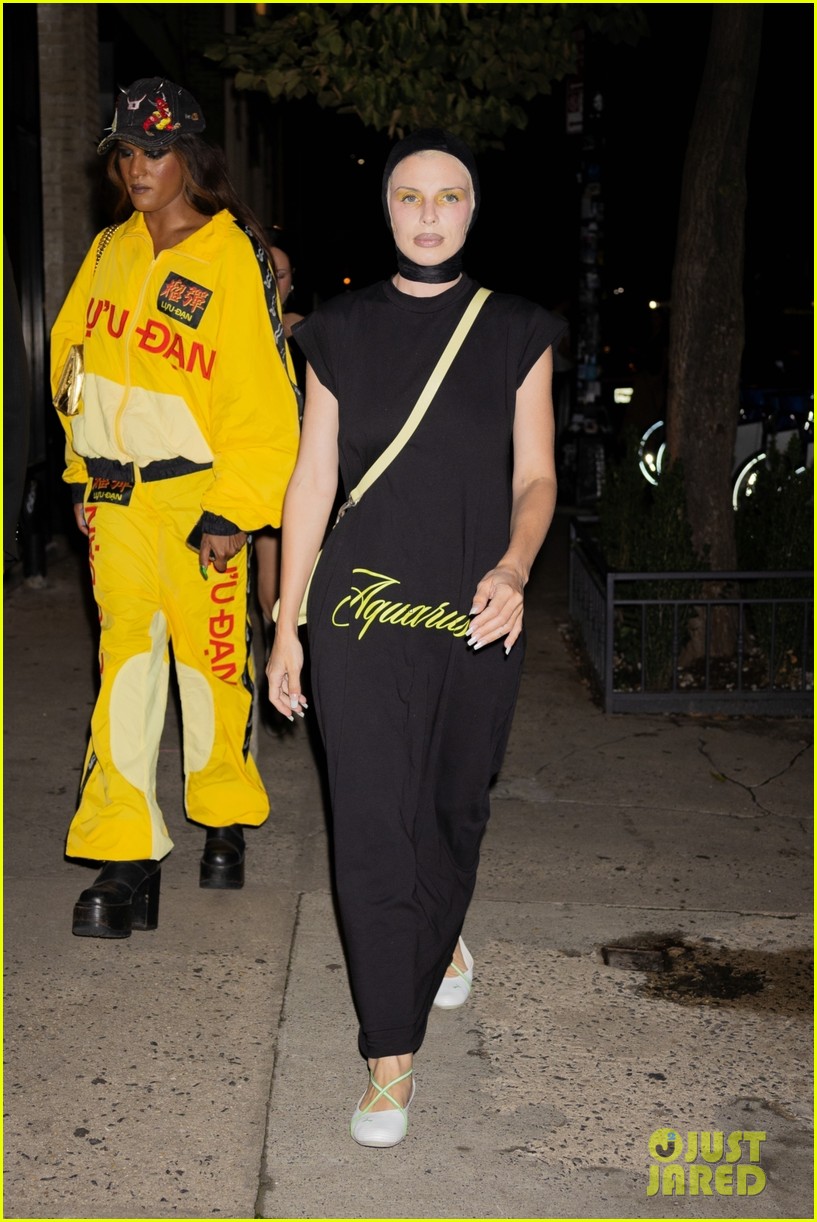 FKA twigs Sports Temporary Face Tattoo for Dinner Outing with Julia Fox