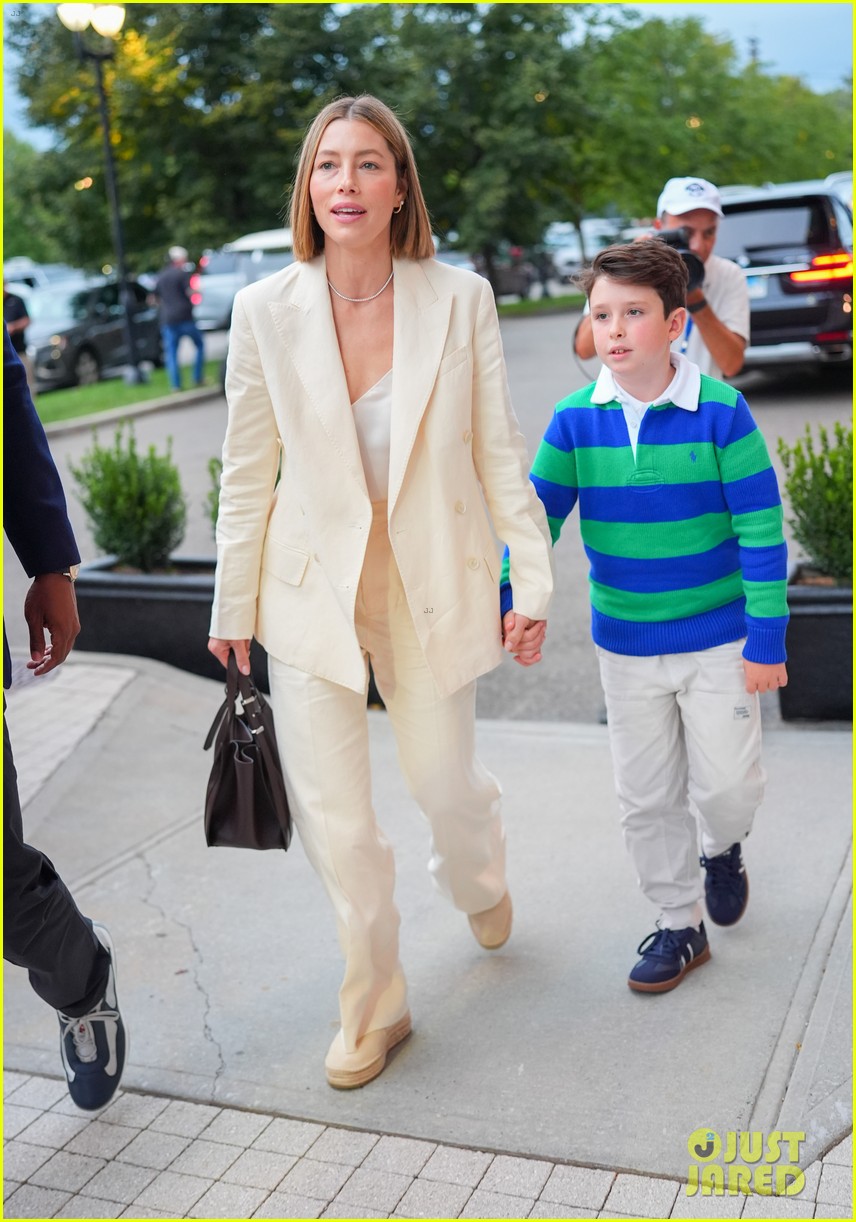 Jessica Biel Makes Rare Appearance with Son Silas, 9, at U.S. Open 2024