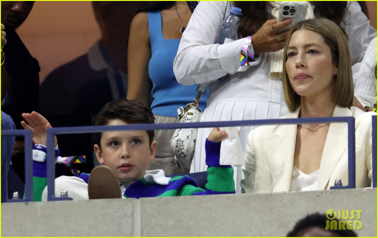 Jessica Biel Makes Rare Appearance with Son Silas, 9, at U.S. Open 2024
