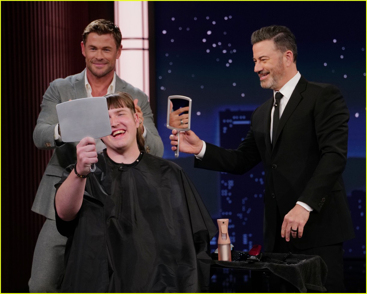 Chris Hemsworth Gives a 'Kimmel' Audience Member a Bowl Cut After