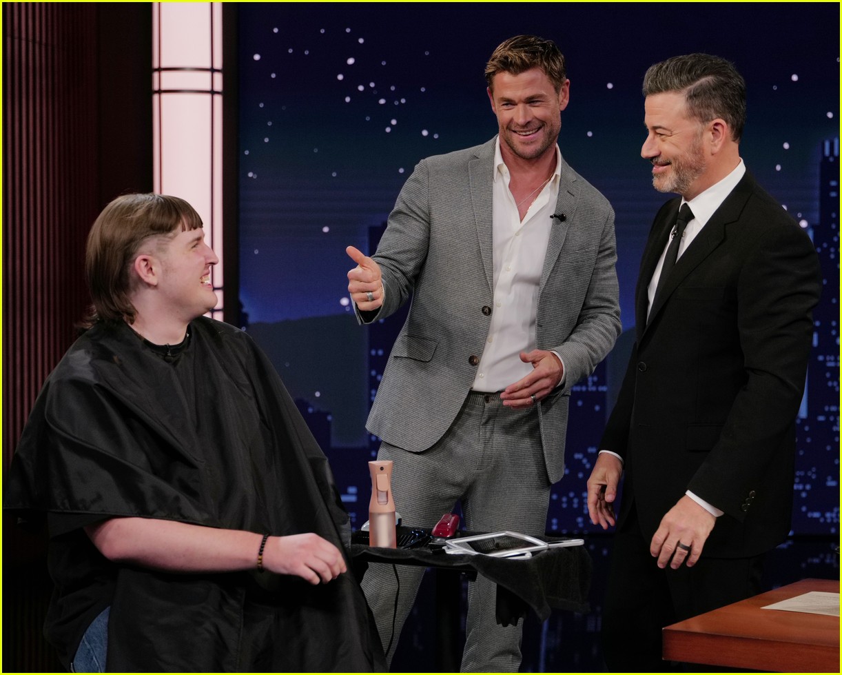 Chris Hemsworth Gives a 'Kimmel' Audience Member a Bowl Cut After