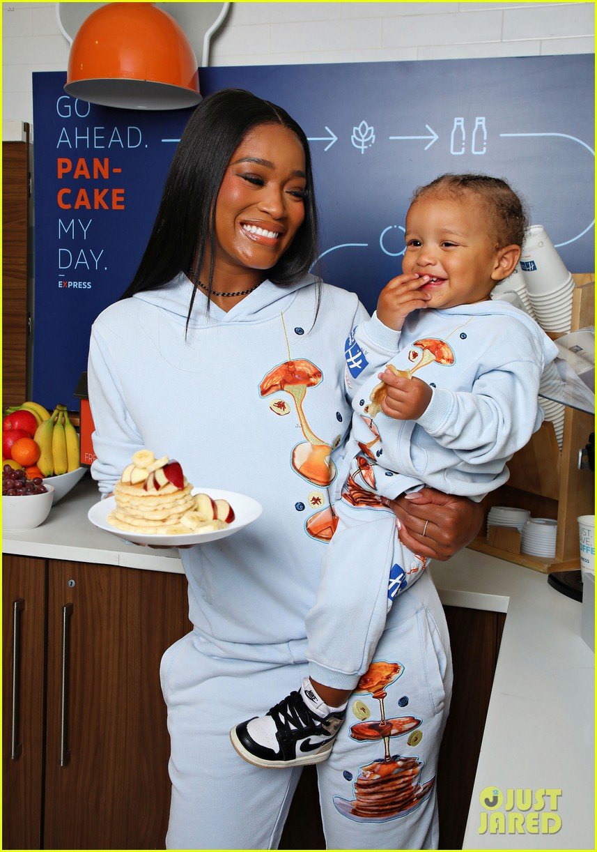 Keke Palmer & Son Leo Look So Cute in Matching Sweatsuits Celebrating