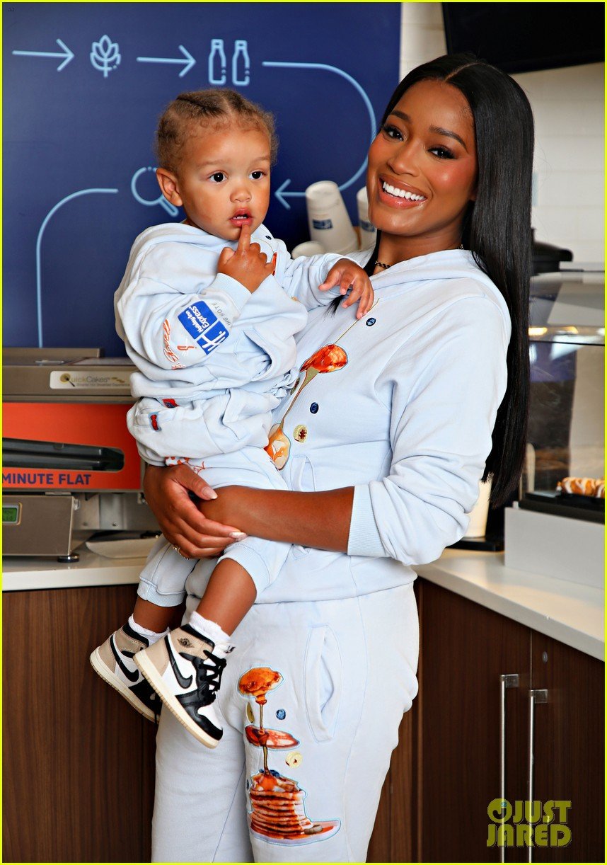 Keke Palmer & Son Leo Look So Cute in Matching Sweatsuits Celebrating