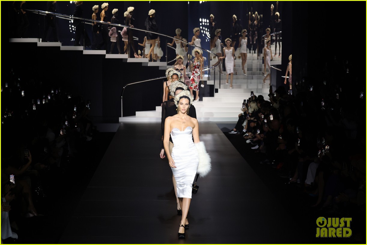 Madonna Wears Black Veil & Gold Crown to Dolce & Gabanna Fashion Show