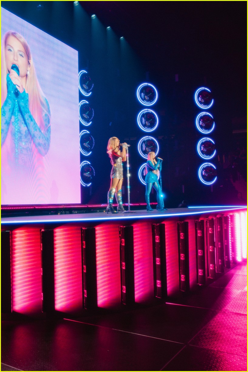 Paris Hilton Dazzles Alongside Meghan Trainor During Surprise 'Timeless