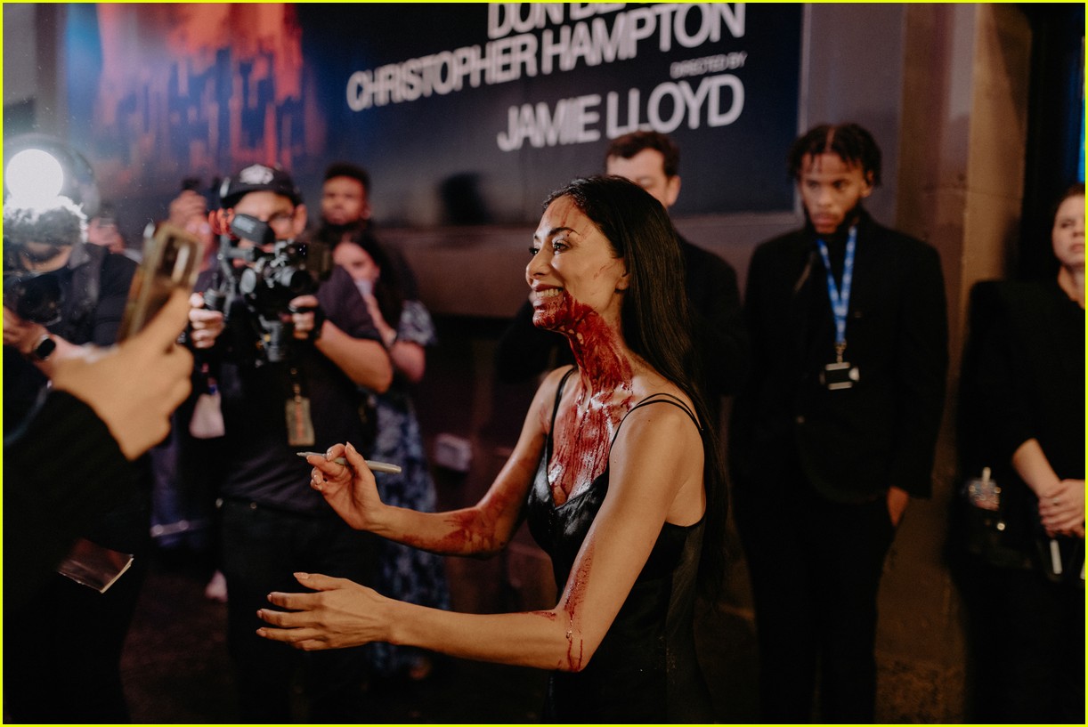 Nicole Scherzinger Greets Fans While Drenched in Blood After First