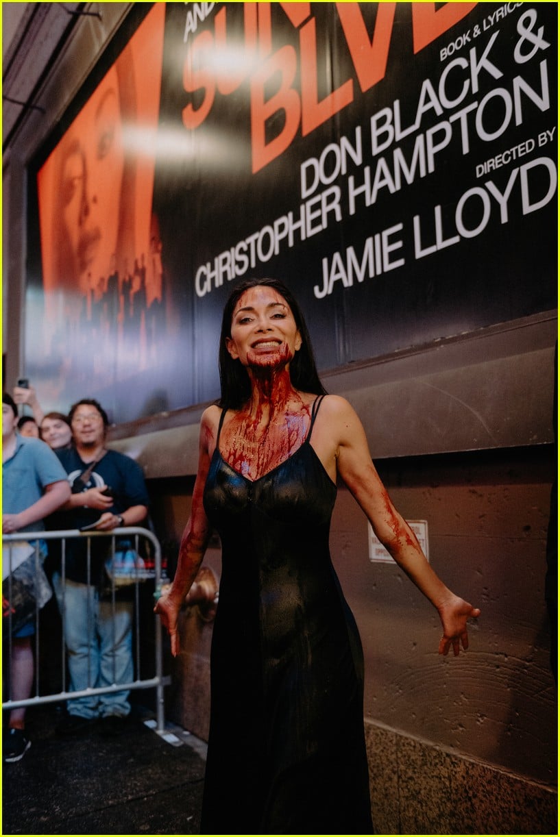 Nicole Scherzinger Greets Fans While Drenched in Blood After First